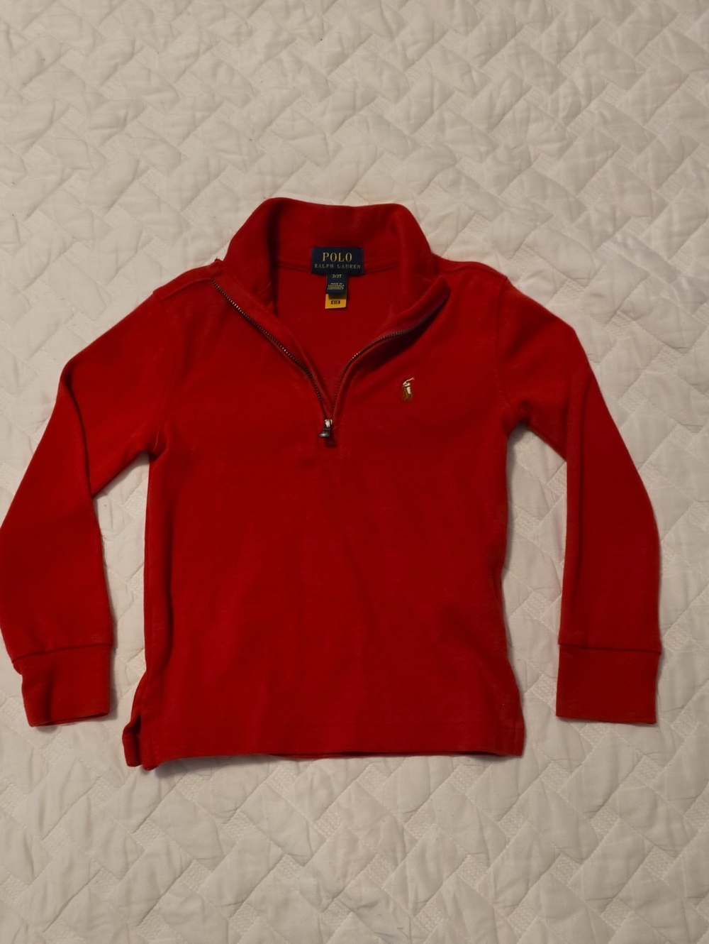 Polo by Ralph Lauren Red Quarter-Zip Kids Pullover